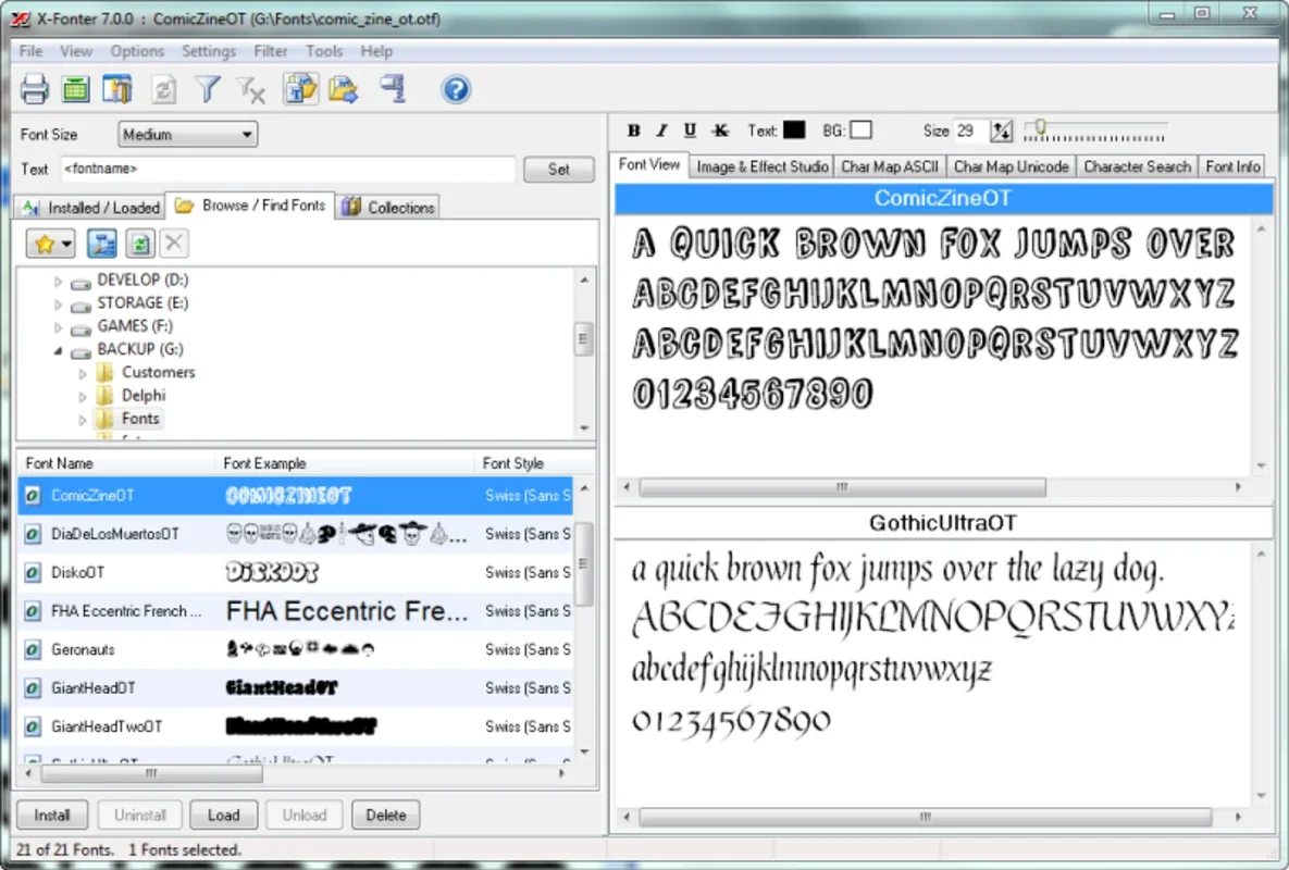 X-Fonter for Windows - Manage Fonts Easily