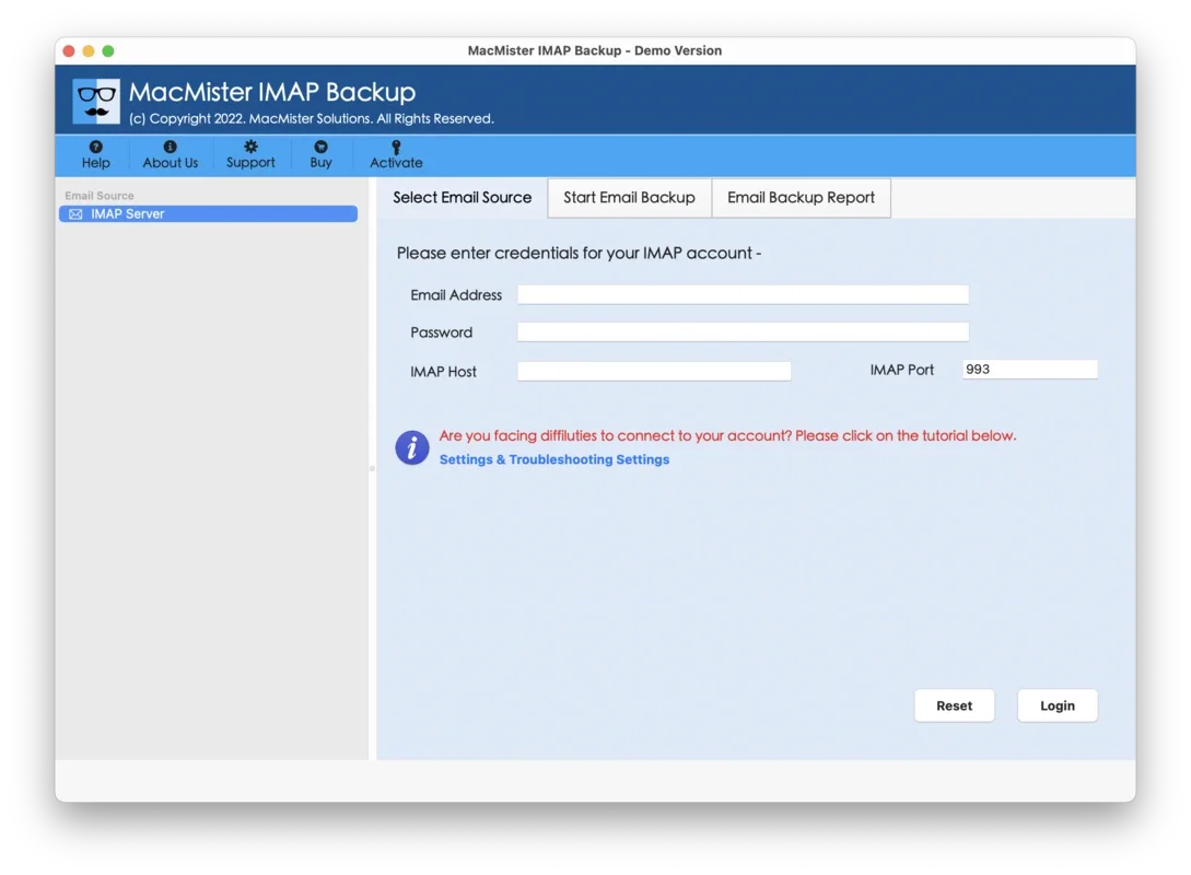 MacMister IMAP Backup for Mac - Secure IMAP Mailbox Backup