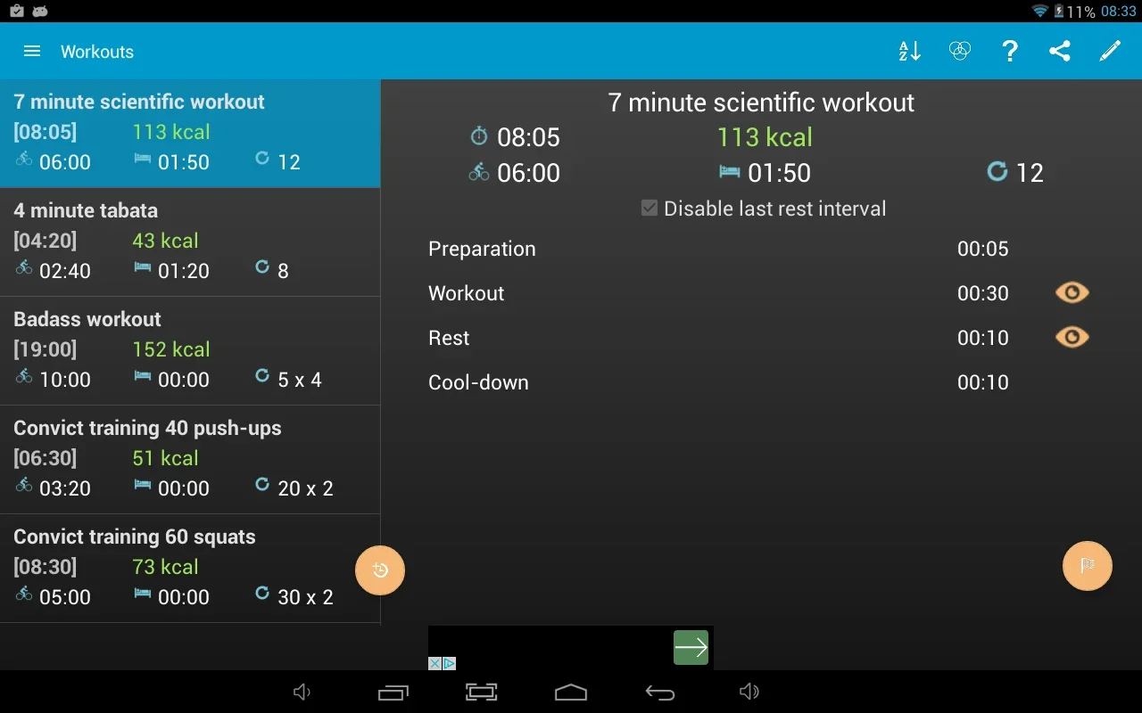 Interval Timer 4 HIIT Workout for Android: Customize Your Workouts