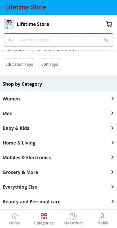 Lifetime Store for Android - A Diverse Shopping Experience