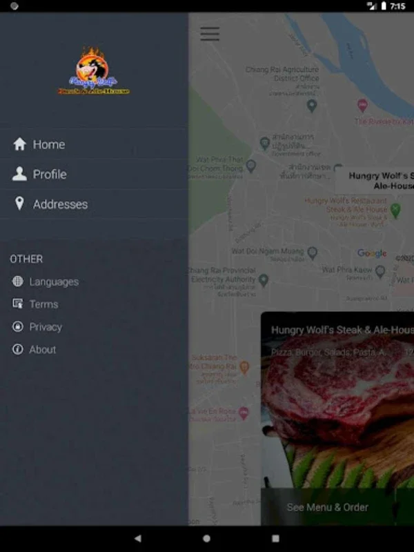 Hungry Wolf's Restaurant for Android - Streamlined Meal Orders