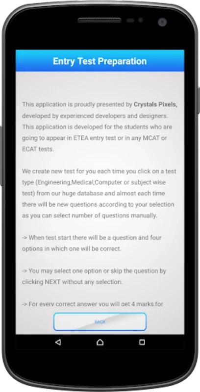 Entry Test Preparation for Android - Ace Exams Offline