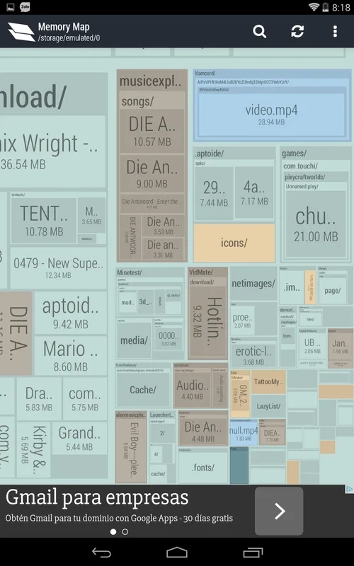 Memory Map for Android - Manage and Visualize Memory