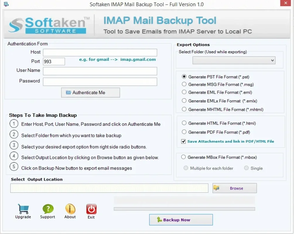 Softaken Google Apps Backup Tool for Windows - Secure G Suite Email Backup