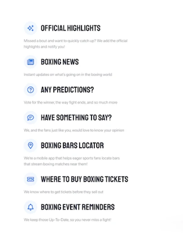 Boxing Showtimes for Android - Comprehensive Boxing Info