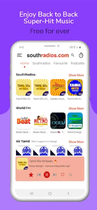 Southradios Tamil FM Radio HD for Android - Stream Tamil Globally