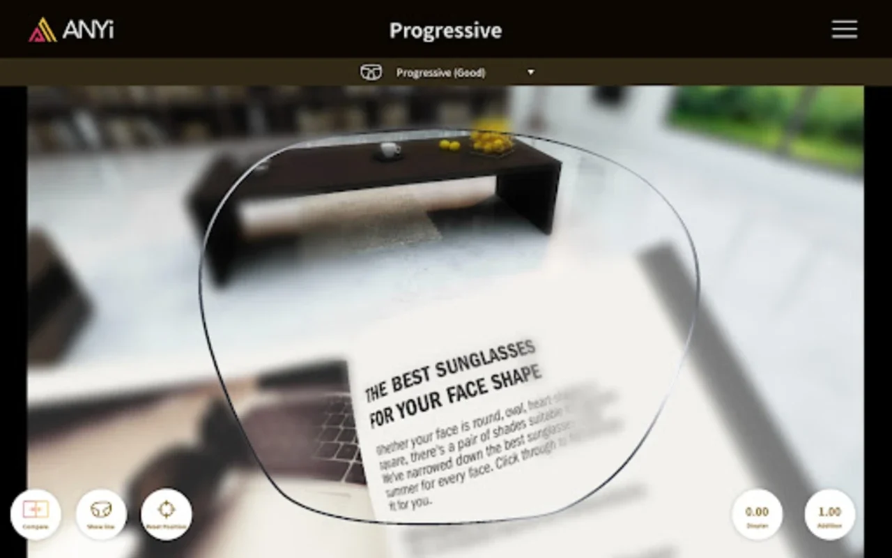 Any-I Consultant for Android - Eyewear Lens Selection Tool