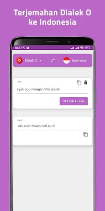 Translate Bahasa Lampung for Android - Efficient Translator with Camera Feature