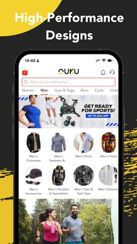 OUKU for Android - Affordable Sportswear Platform