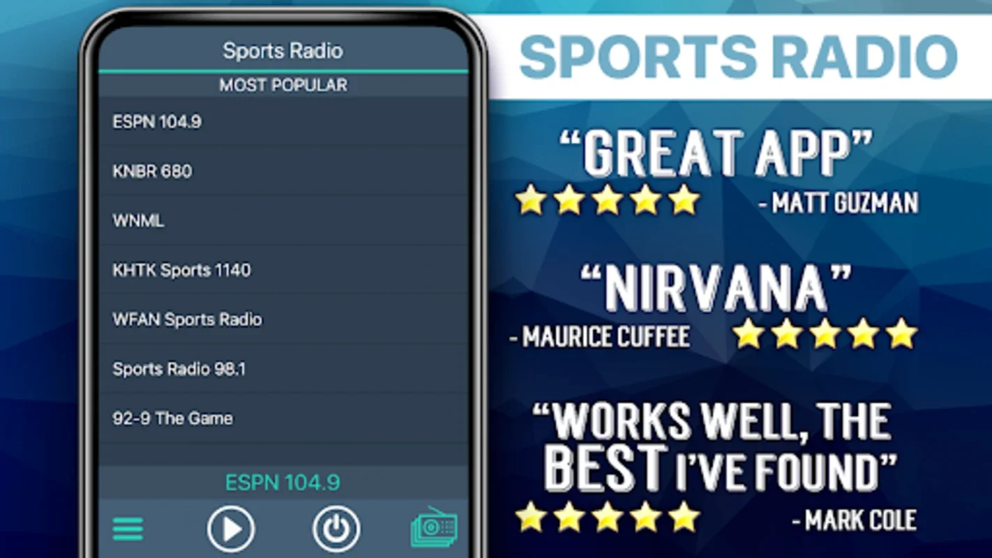 Sports Radio Favorites for Android - Stream Diverse Sports Radio