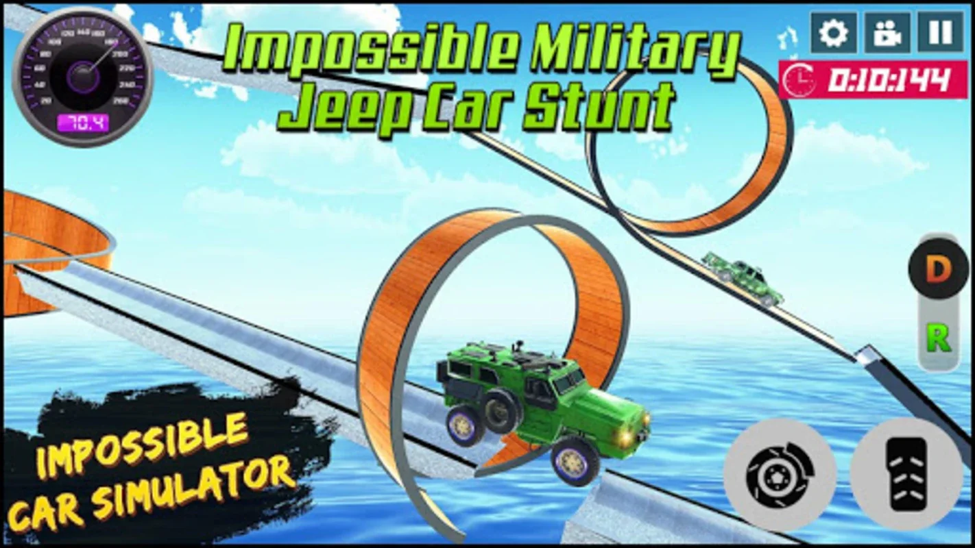 Impossible Military Jeep Car Stunt - Ramp Stunts for Android