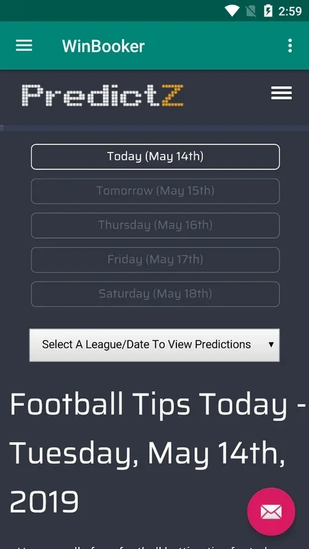 WinBooker for Android - Get Accurate Football Predictions