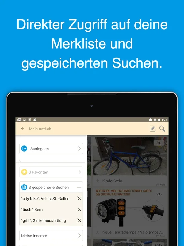 tutti.ch for Android - The Diverse Marketplace