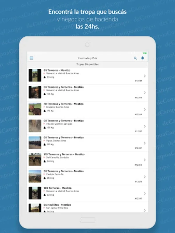 de Campo a Campo for Android: Streamline Cattle Trading