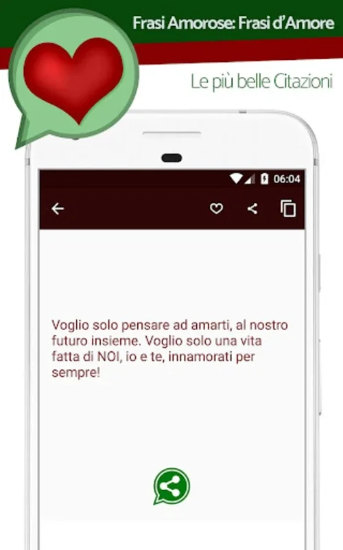 Frasi Amore for Android - Romantic Phrases App