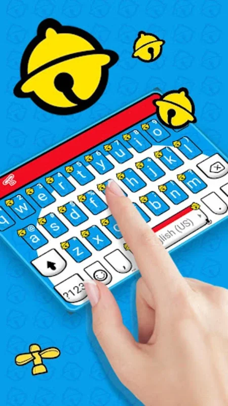 Blue Fat Cat Keyboard Theme for Android - Stylish Typing with Emojis