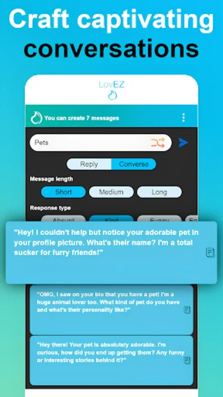 LovEZ: AI Dating Assistant for Android - Ideal for Social and Dating Conversations