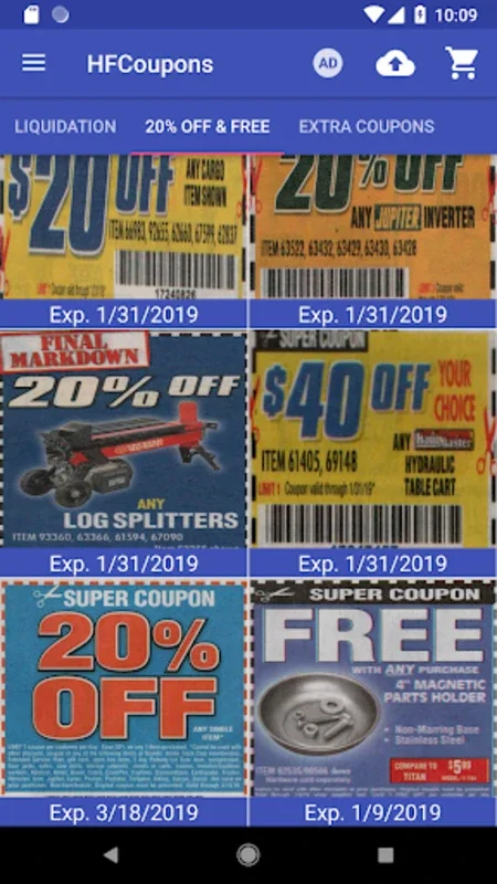 Coupons for Harbor Freight Too for Android - Maximize Savings