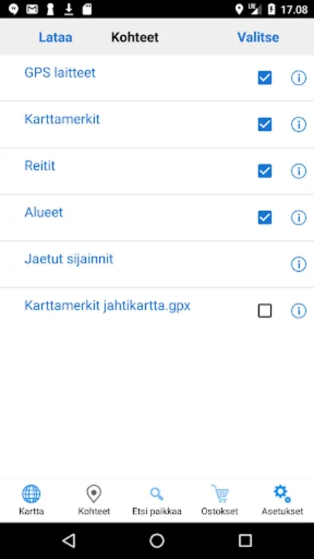 Jahtikartta outdoor GPS map for Android - Navigate Nordic Terrains