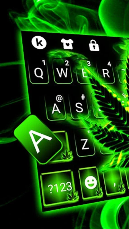 Neon Weed Smoke Theme for Android: Customize Your Keyboard