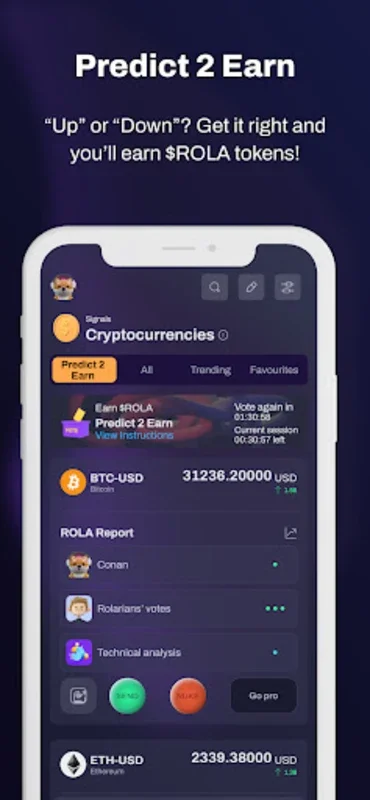 ROLA.ai for Android: Predict Crypto Trends and Earn Rewards