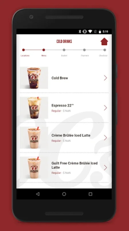 CC’s Coffee House for Android - Customize & Order Easily