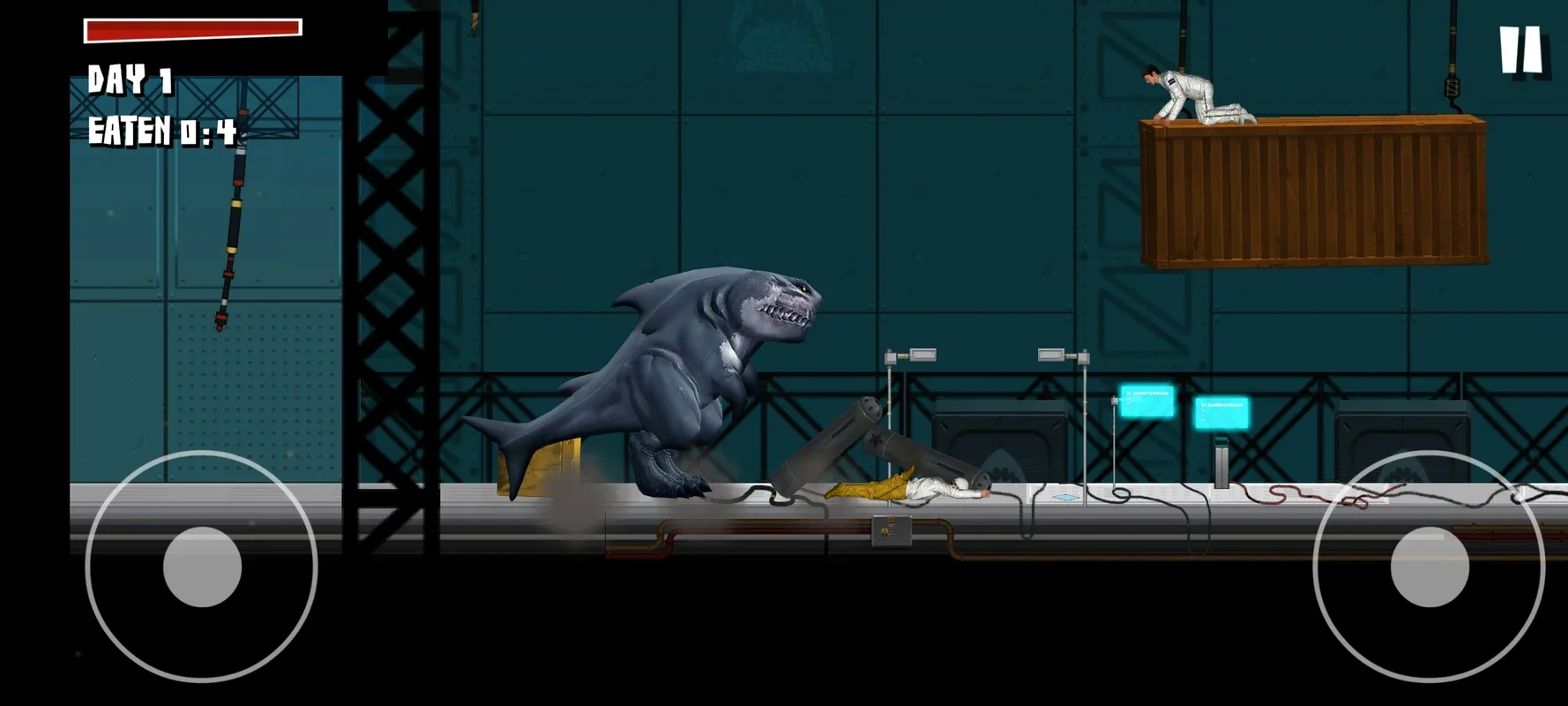 Sharkosaurus Rampage for Android - Escape the Secret Lab