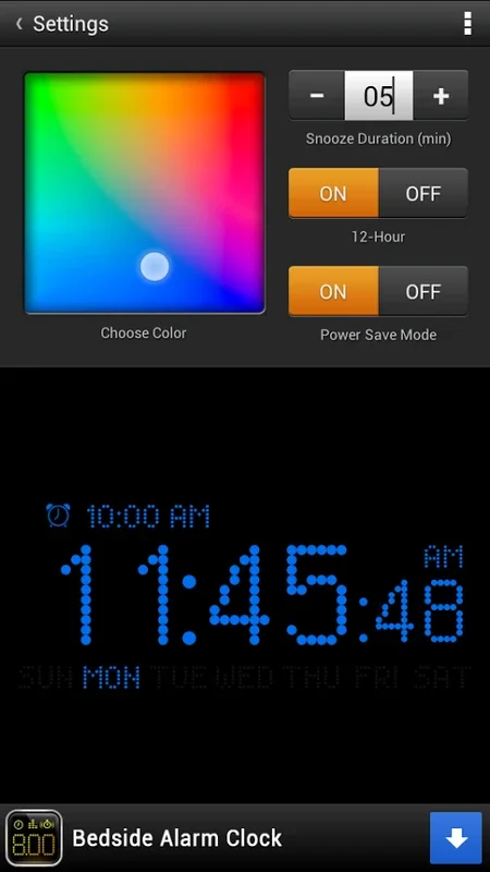 Bedside Alarm Clock Free for Android - Customizable Alarm