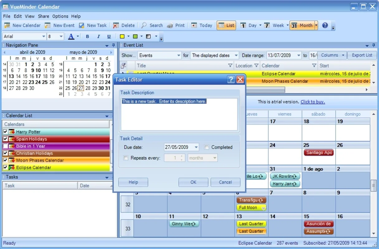 VueMinder for Windows - Organize Your Life Efficiently