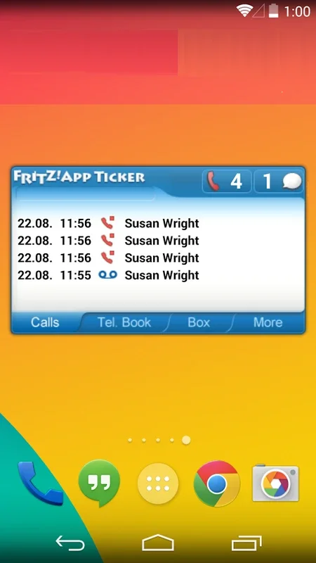 FRITZ!App Ticker Widget for Android - Stay Updated on Missed Calls