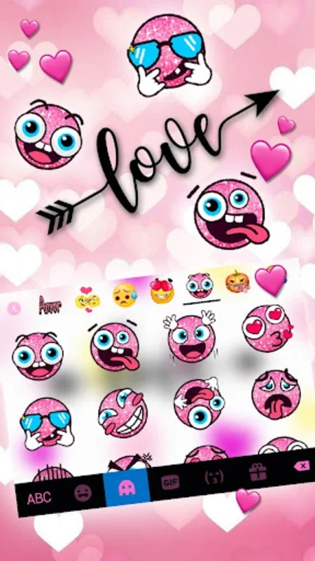 Love Hearts Arrow Keyboard The for Android - Stylish Typing