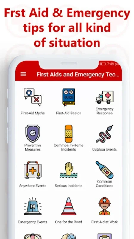 First Aids and Emergency Techniques for Android: Empowering Users