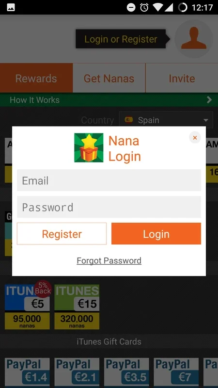 AppNana for Android - Earn Gift Vouchers