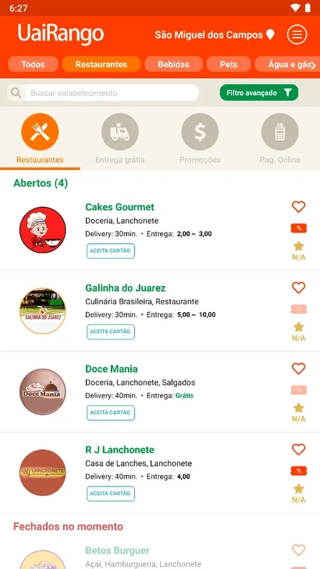 UaiRango for Android - Order Your Favorite Meals Easily