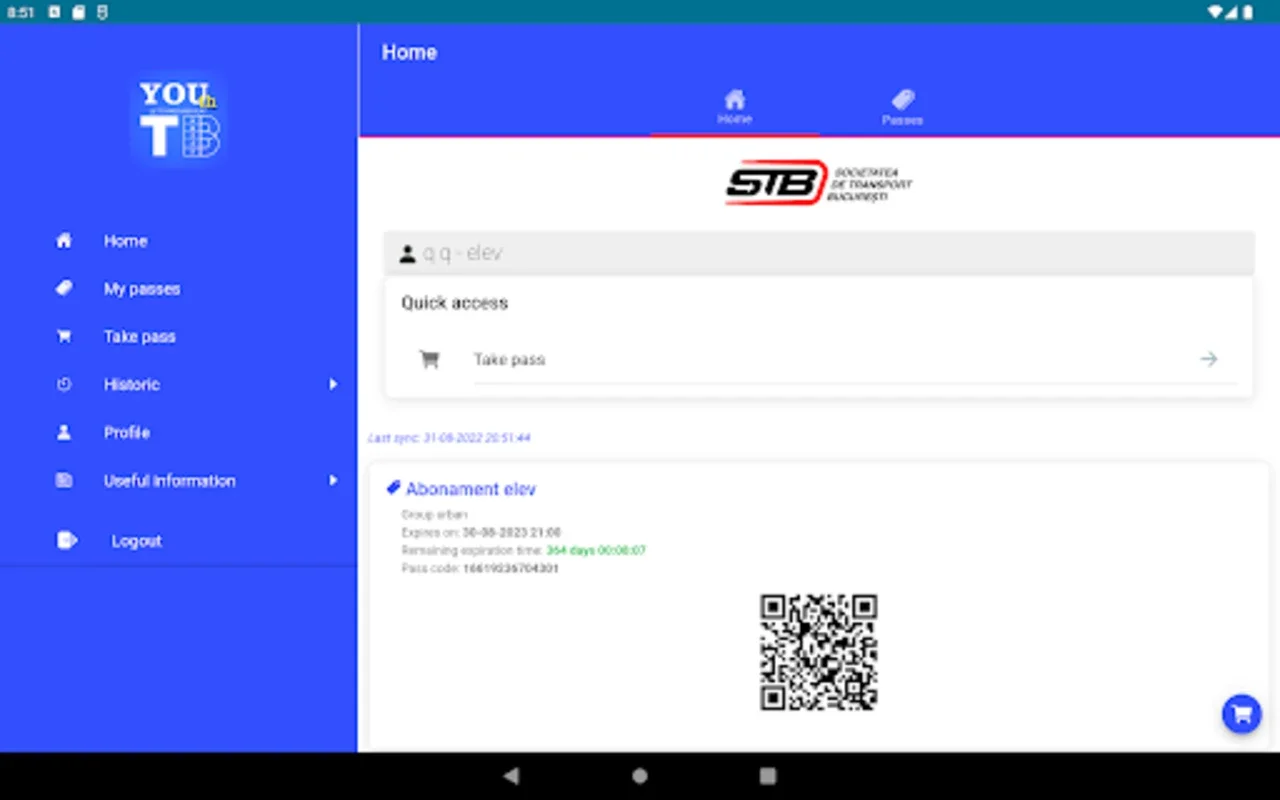 Youth TB for Android - Streamlined Public Transport Payments