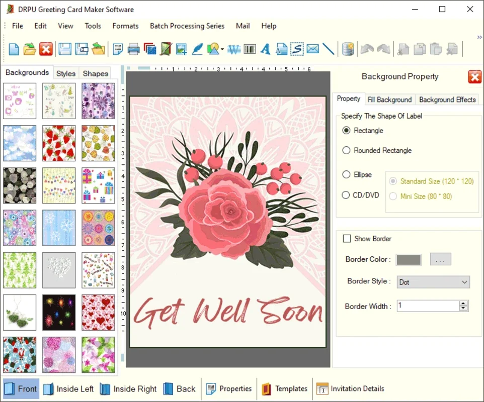 Greeting Cards Printing Application for Windows - Customize Cards