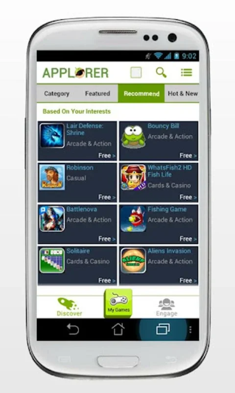 Applorer: Find Best FREE Games for Android - Discover Top Games