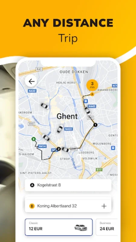 Taxi 222 Gent: Belgium Booking for Android - Secure Rides