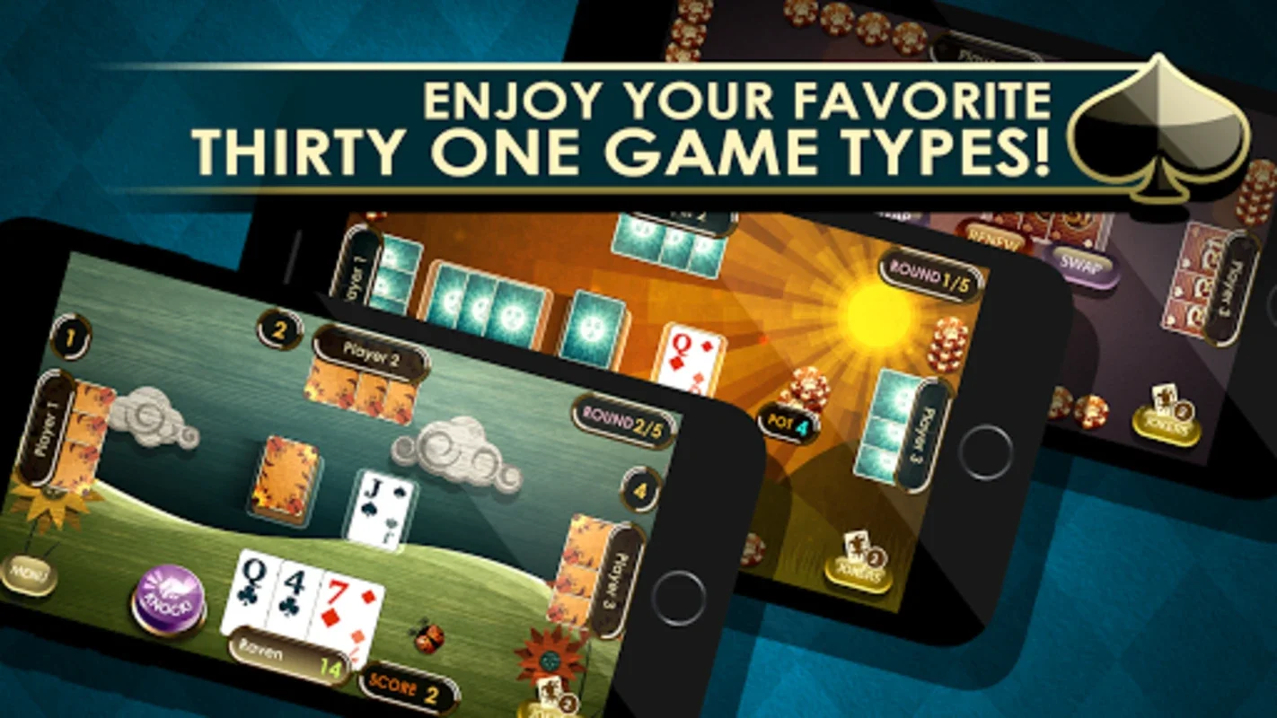 Thirty One for Android - Enjoy Online Card Games