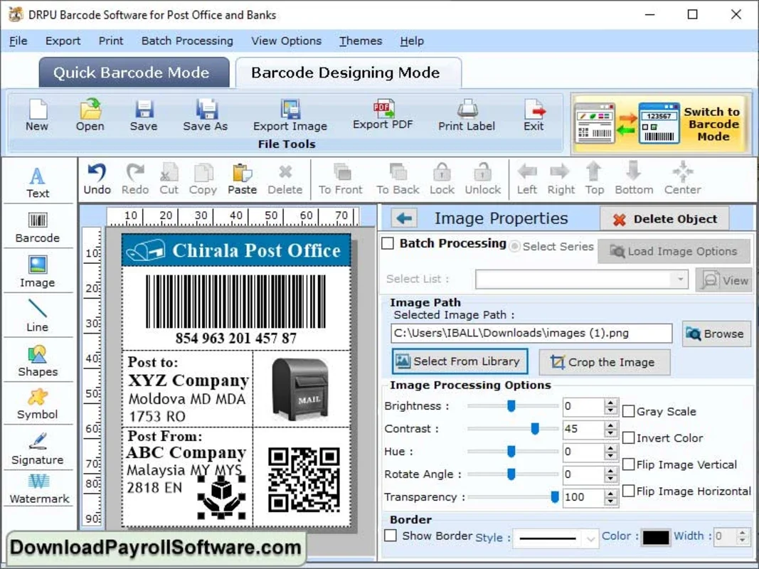 Design Postal Barcode for Windows - Efficient Barcode Creator