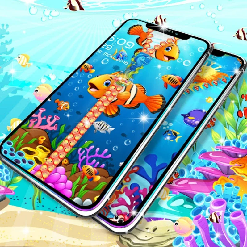 Fish Zipper Lock Screen for Android: Ocean - themed Customization