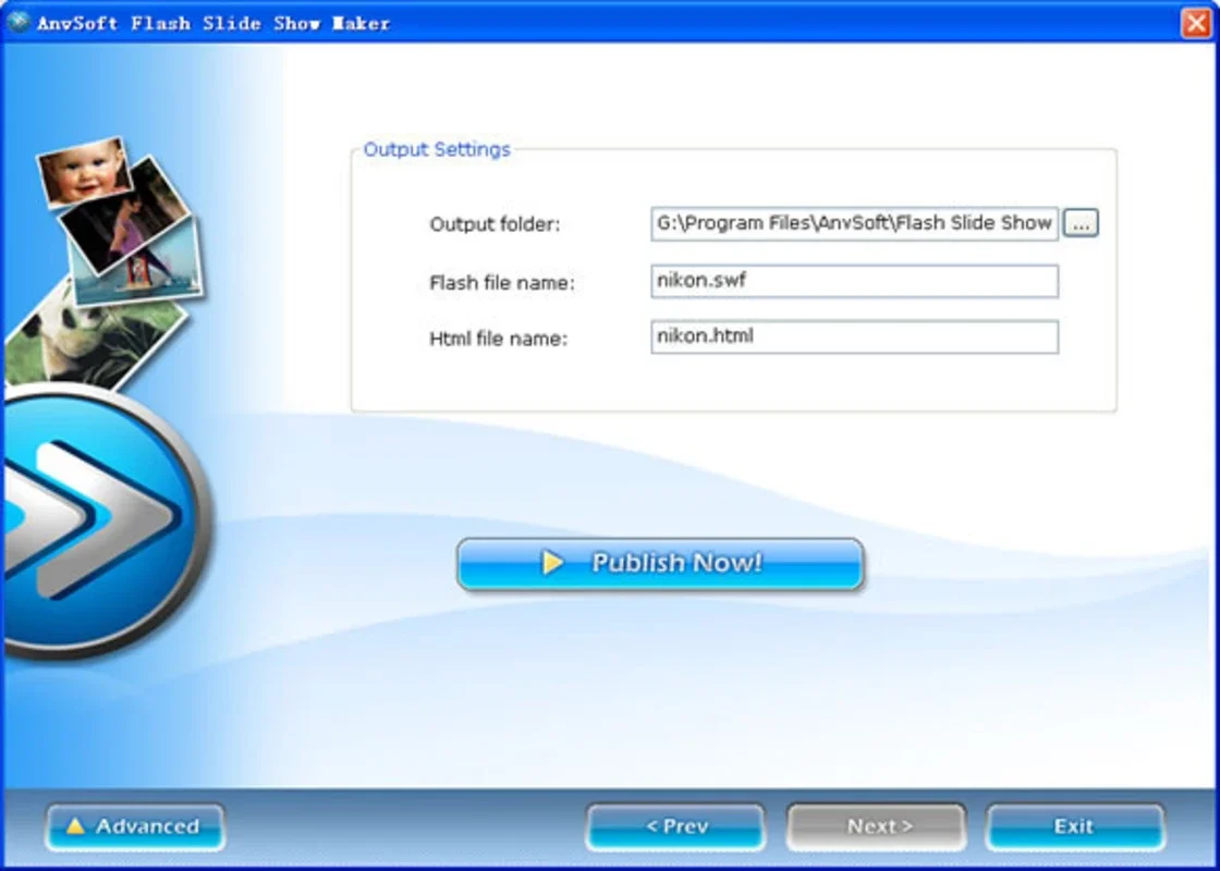 Anvsoft Flash Slide Show Maker for Windows - Create Engaging Presentations