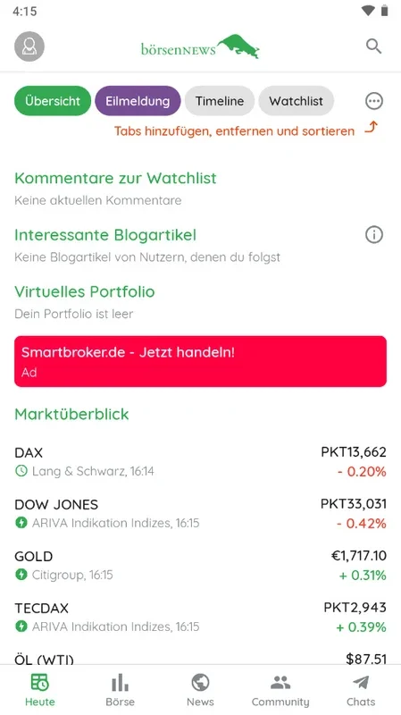 börsenNEWS for Android - Stay Updated on Finance