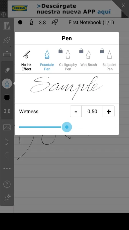 INKredible for Android - Write with a Virtual Fountain Pen