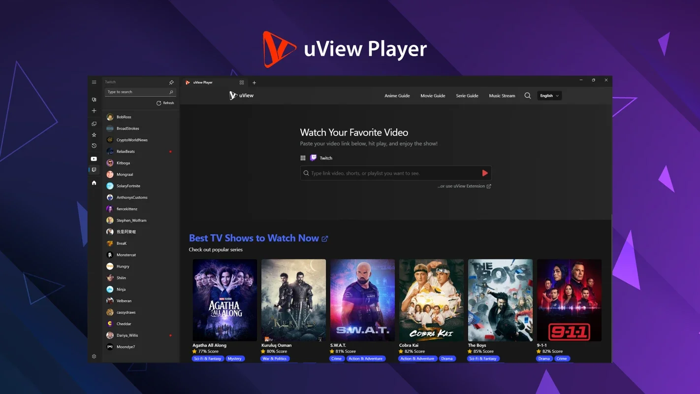 uView Player for Windows - A Free Floating Media Player