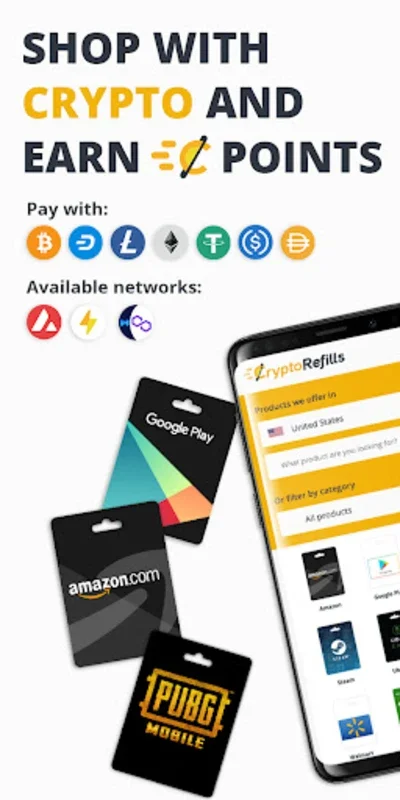 CryptoRefills: Buy Gift Cards for Android - Seamless Purchasing