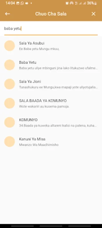 Chuo Cha Sala for Android - A Spiritual Companion