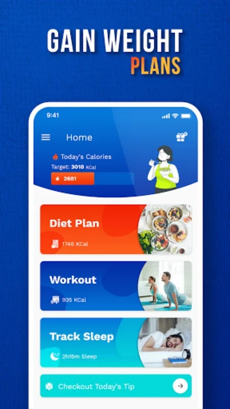 Weight Gain: 30 Days Diet Plan for Android - Achieve Healthy Weight Gain