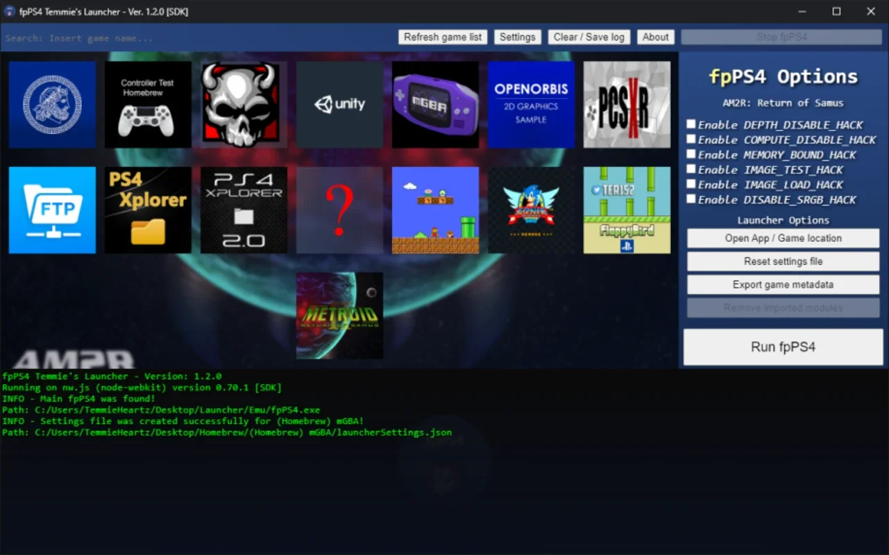 fpPS4 Temmie's Launcher for Windows - No Downloading Required