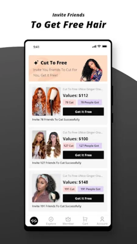 UNice: Wigs & Hair Bundles for Android - Quality Hair Products